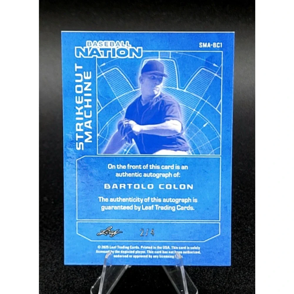 2025 Bartolo Colon 2/4 Strikeout Machine Auto Red Wave